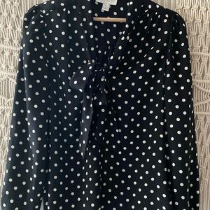 Polka dot classic blouse